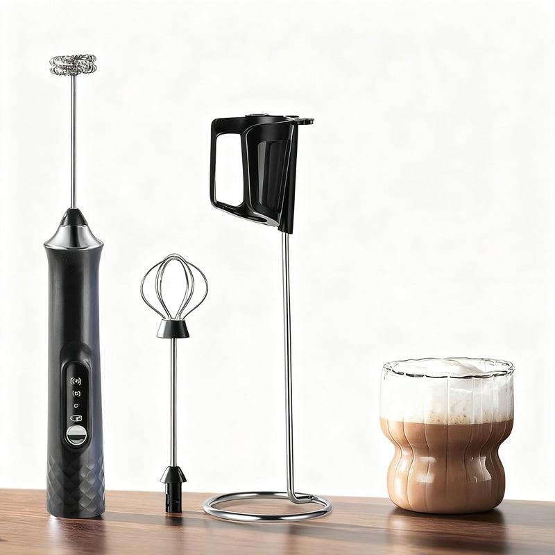 Electric milk frother, USB-C, multiple functions