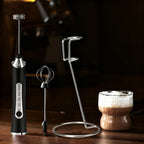 Electric milk frother, USB-C, multiple functions