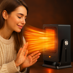 Electric Space Heater – Ceramic Portable 900W with Adjustable Thermostat
