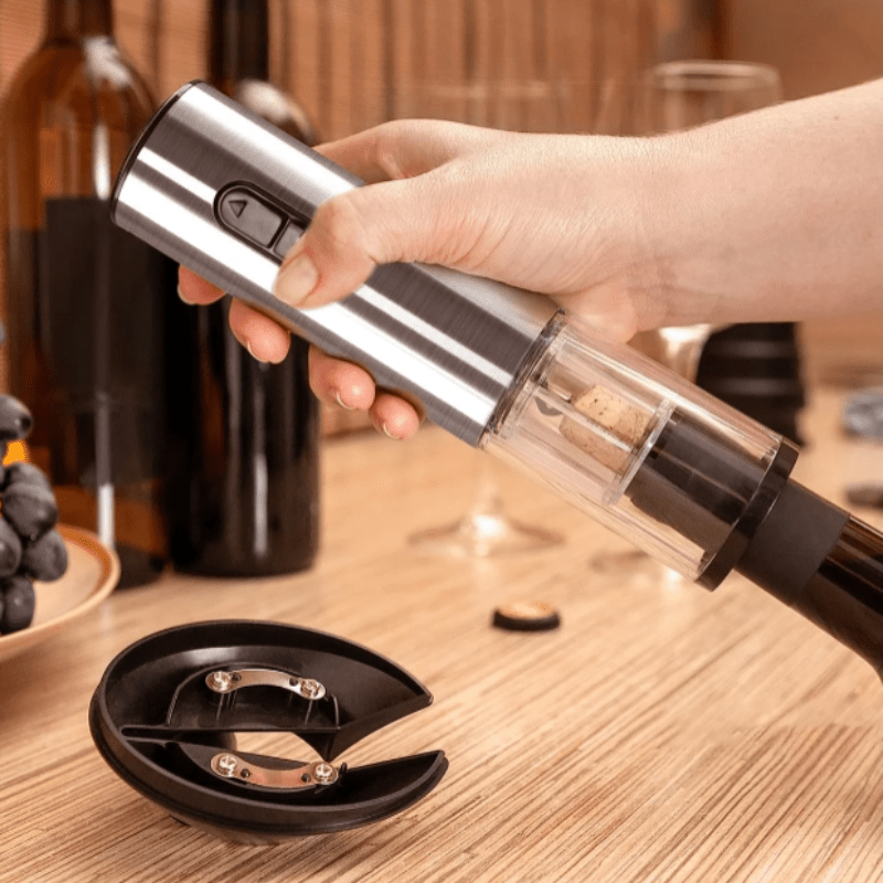 Electric Wine Opener Kit with Foil Cutter and Pourer