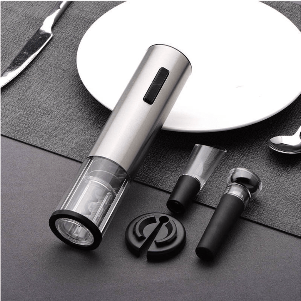 Electric Wine Opener Kit with Foil Cutter and Pourer