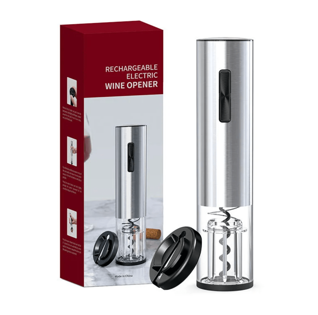 Electric Wine Opener Kit with Foil Cutter and Pourer