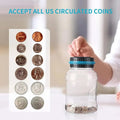 Electronic piggy bank with coin counter and LCD display