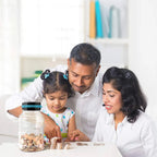 Electronic piggy bank with coin counter and LCD display