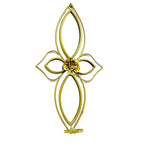 Elegant Floral Wall Mirror with Decorative Metal Design