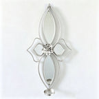 Elegant Floral Wall Mirror with Decorative Metal Design