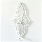 Elegant Floral Wall Mirror with Decorative Metal Design