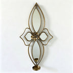 Elegant Floral Wall Mirror with Decorative Metal Design