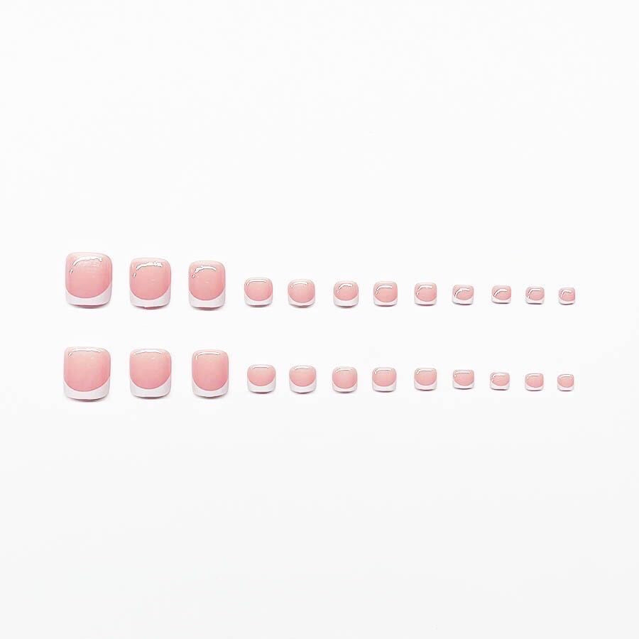 Elegant French Tip Nail Set