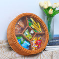 Elegant Fruit Bowl with Clear Glass Lid