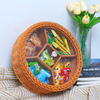 Elegant Fruit Bowl with Clear Glass Lid