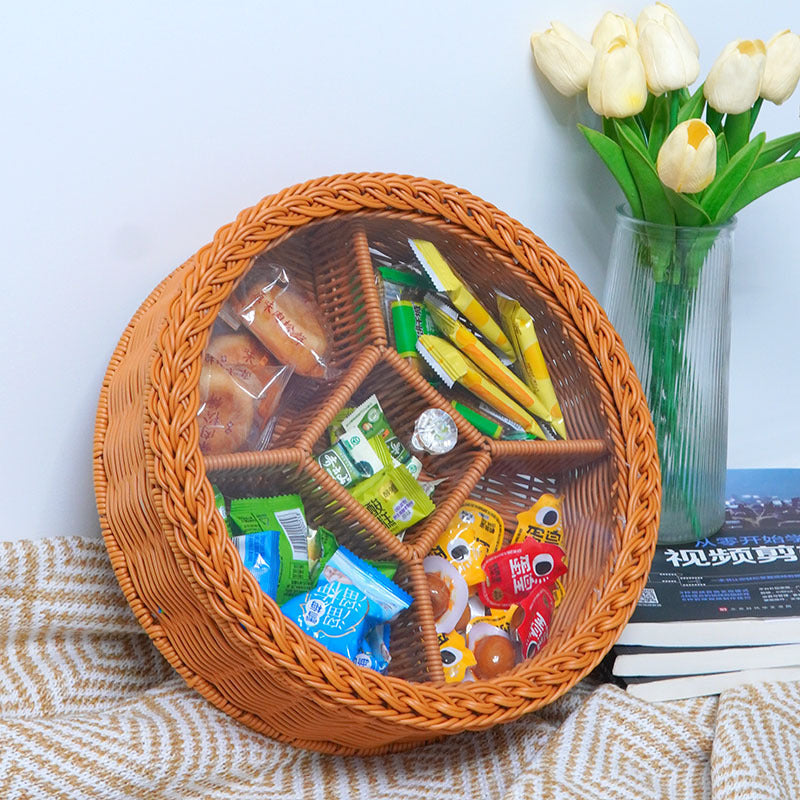 Elegant Fruit Bowl with Clear Glass Lid