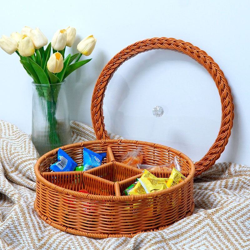 Elegant Fruit Bowl with Clear Glass Lid