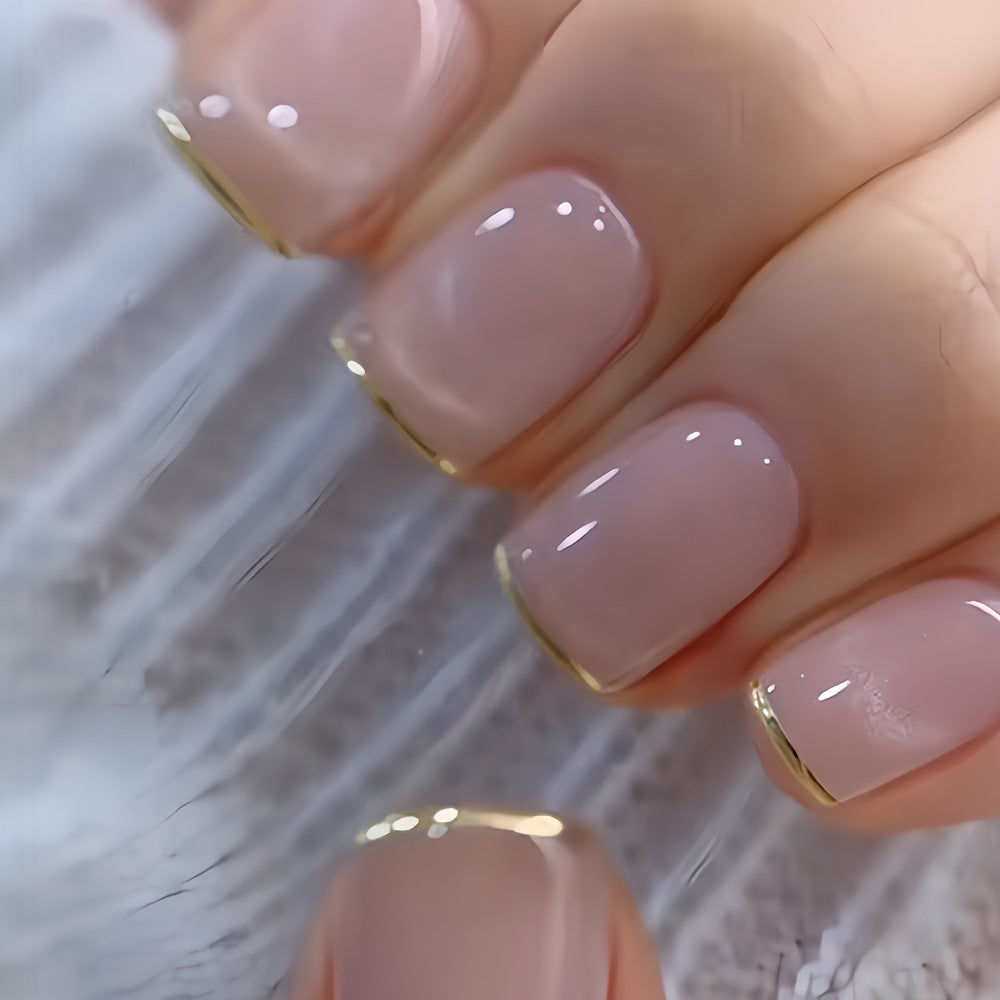 Elegant Glossy French Nail Tips