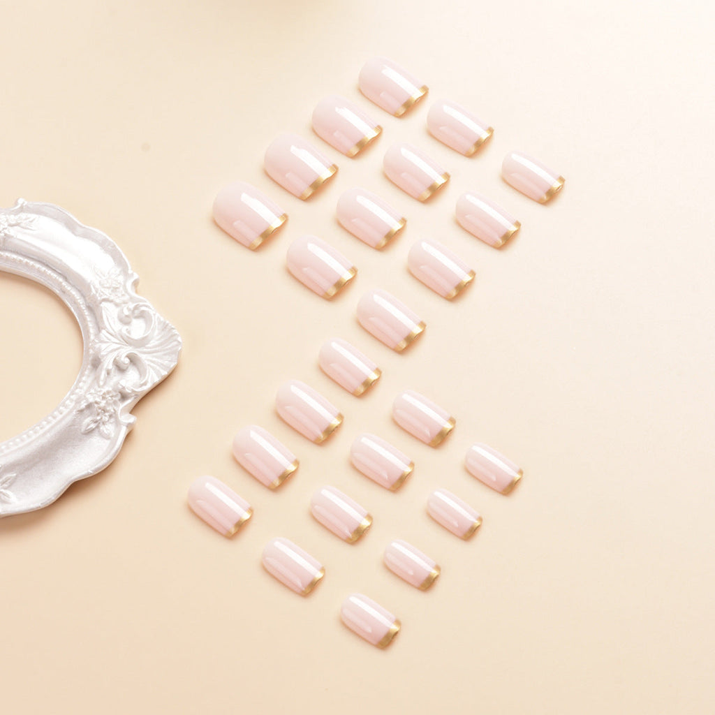 Elegant Glossy French Nail Tips