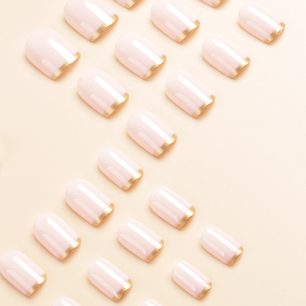 Elegant Glossy French Nail Tips