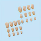 Elegant Glossy French Tip Nail Set