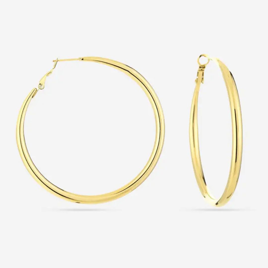 Elegant Gold Hoop Earrings (60 mm) – Luxury Accessory for a Stylish Look