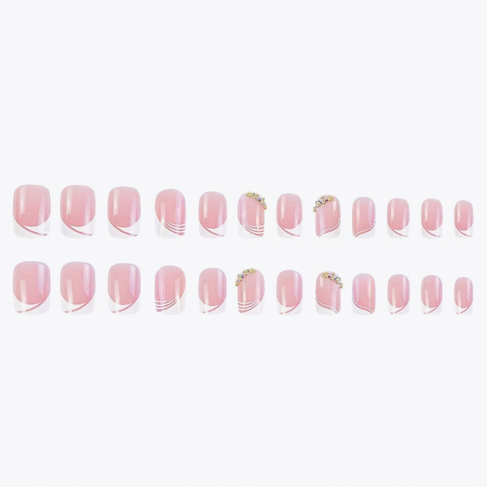 Elegant Nail Art Design with Gold Accents