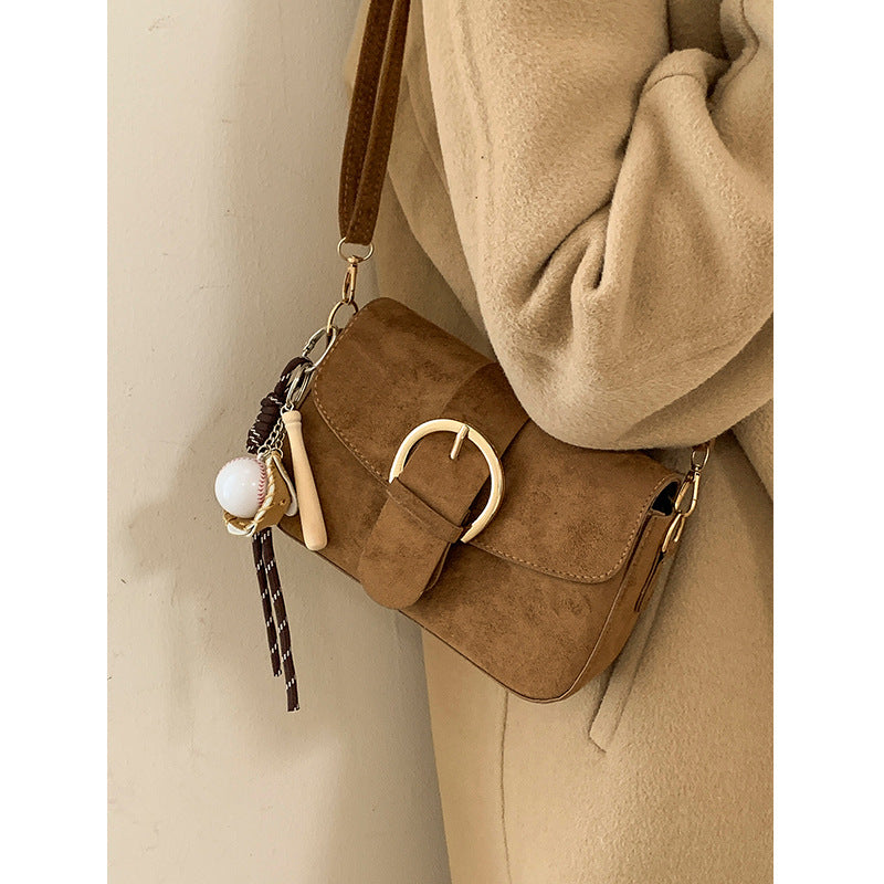 Elegant Suede Crossbody Purse