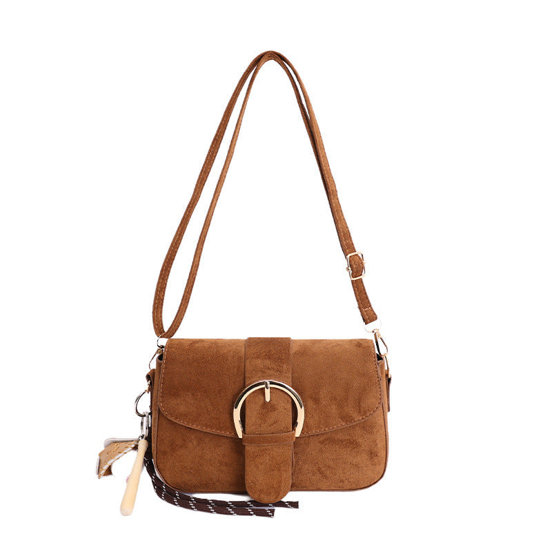Elegant Suede Crossbody Purse