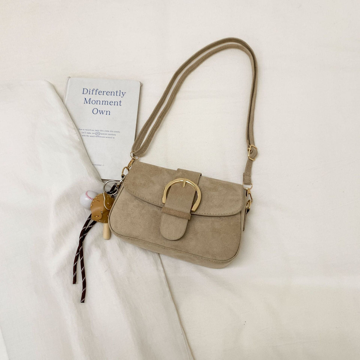 Elegant Suede Crossbody Purse