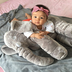 Elephant Plush Pillow, Soft Cuddly Sleep Companion for Baby's Nursery