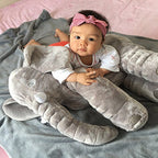 Elephant Plush Pillow, Soft Cuddly Sleep Companion for Baby's Nursery
