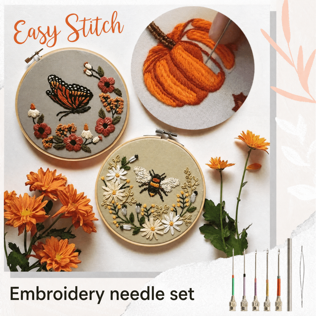 Embroidery Needle Set | Easy Stitching | Colour-Coded Needles | EasyStitch