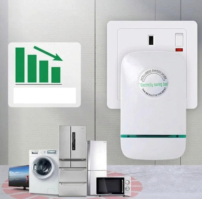 Energy Saver Box, Plug In Energy Saver for Home, Electricity Stabiliser Designed to Help Reduce Energy Waste