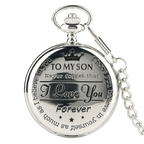 Engraved Pocket Watch with Quartz Movement – Keepsake Gift
