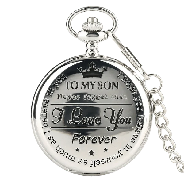 Engraved Pocket Watch with Quartz Movement – Keepsake Gift