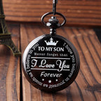 Engraved Pocket Watch with Quartz Movement – Keepsake Gift