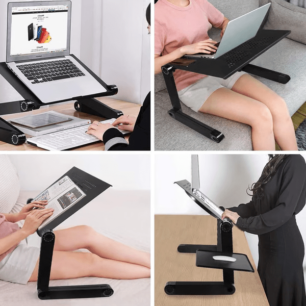 Ergonomic laptop stand – height-adjustable for healthy posture whilst working