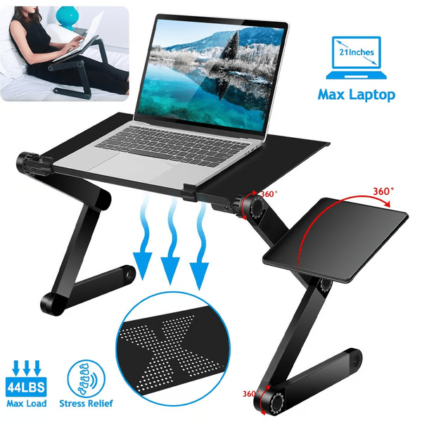 Ergonomic laptop stand – height-adjustable for healthy posture whilst working