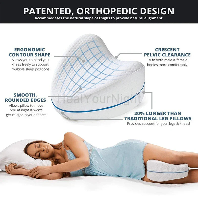 Ergonomic Memory Foam Leg Pillow
