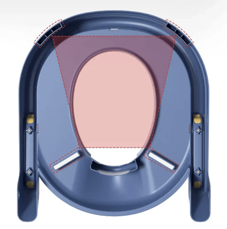 Ergonomic potty trainer for safe toilet fun