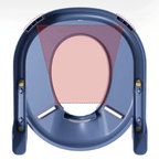 Ergonomic potty trainer with child-friendly design