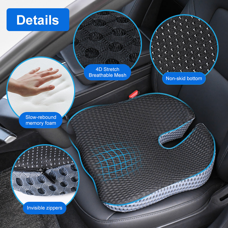 Boneroshop | Ergonomic Seat Cushion Triacomfort | Triangular Shape with Memory Foam | Breathable & Pressure-Relieving | 