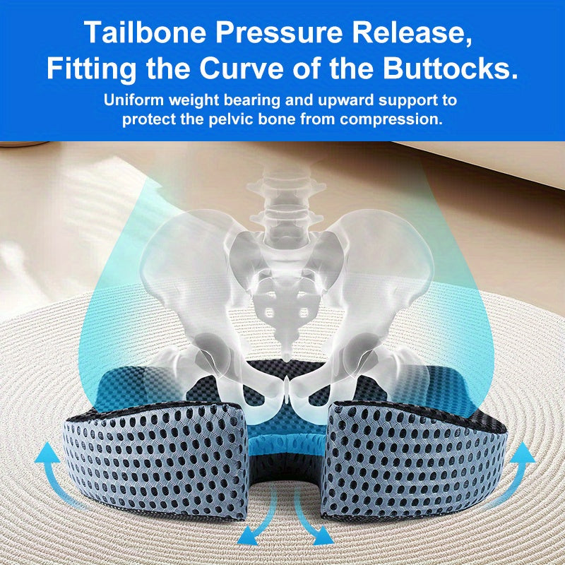 Boneroshop | Ergonomic Seat Cushion Triacomfort | Triangular Shape with Memory Foam | Breathable & Pressure-Relieving | 