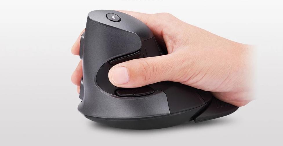 Ergonomic Vertical Wireless 6-Button Mouse