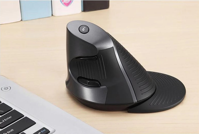 Ergonomic Vertical Wireless 6-Button Mouse