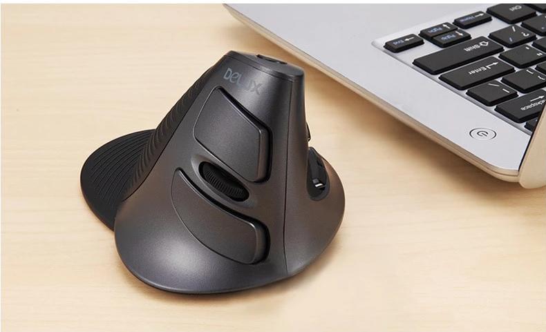 Ergonomic Vertical Wireless 6-Button Mouse