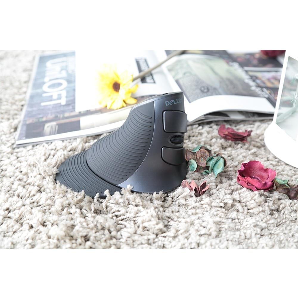 Ergonomic Vertical Wireless 6-Button Mouse