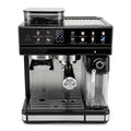 Espresso machine with integrated grinder and precise temperature control