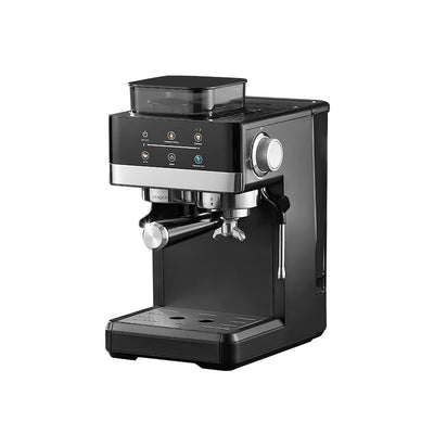 Espresso machine with integrated grinder and steam wands