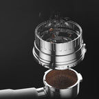 Espresso machine with integrated grinder and steam wands