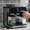 Espresso Machine with Integrated Grinder, Automatic Temperature Control and Programmable Coffee Strengths