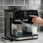 Espresso Machine with Integrated Grinder, Automatic Temperature Control and Programmable Coffee Strengths