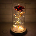Eternal Rose – Gold Rose in Glass Dome with LED Lighting